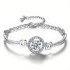 Exquisite Synthetic Zirconia Pendant Bracelet Delicate and Elegant Gift for Women