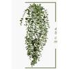 Artificial Flower Moblen Mica Diamond Pastel Green Eucalyptus Pendant In A White Pot