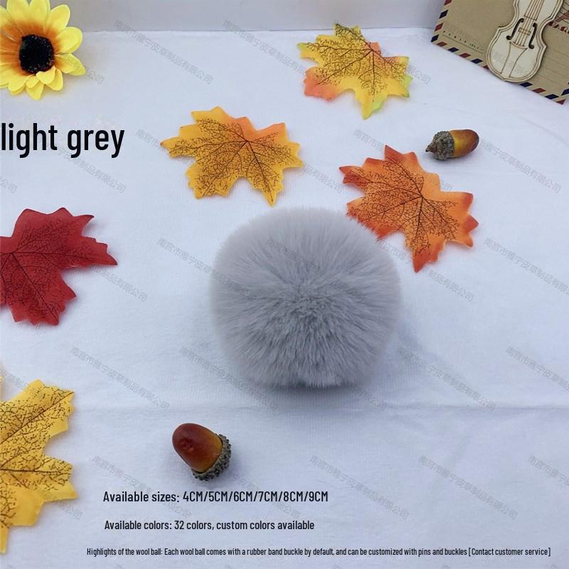 Цветной 5 см искусственный меховой шарик из кролика Рекс для украшения украшений, одежды и обуви, шляп