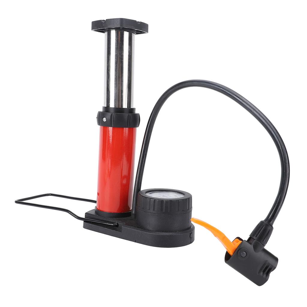 Bike Pump with Gauge Mini Bike Floor Pump Compact Portable Foot Pump for Electric Bike Motorcycle
