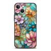 Модный чехол для телефона с цветочным узором для iPhone 17 16 15 Pro Max 11 12 13 14 7 8 Plus SE 2020 X XR XS, мягкий, черный