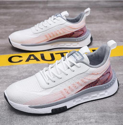 Summer New Breathable Flying Woven Casual Shoes Fashion Trend Men's Shoes Mesh Surface Sports Shoes D274