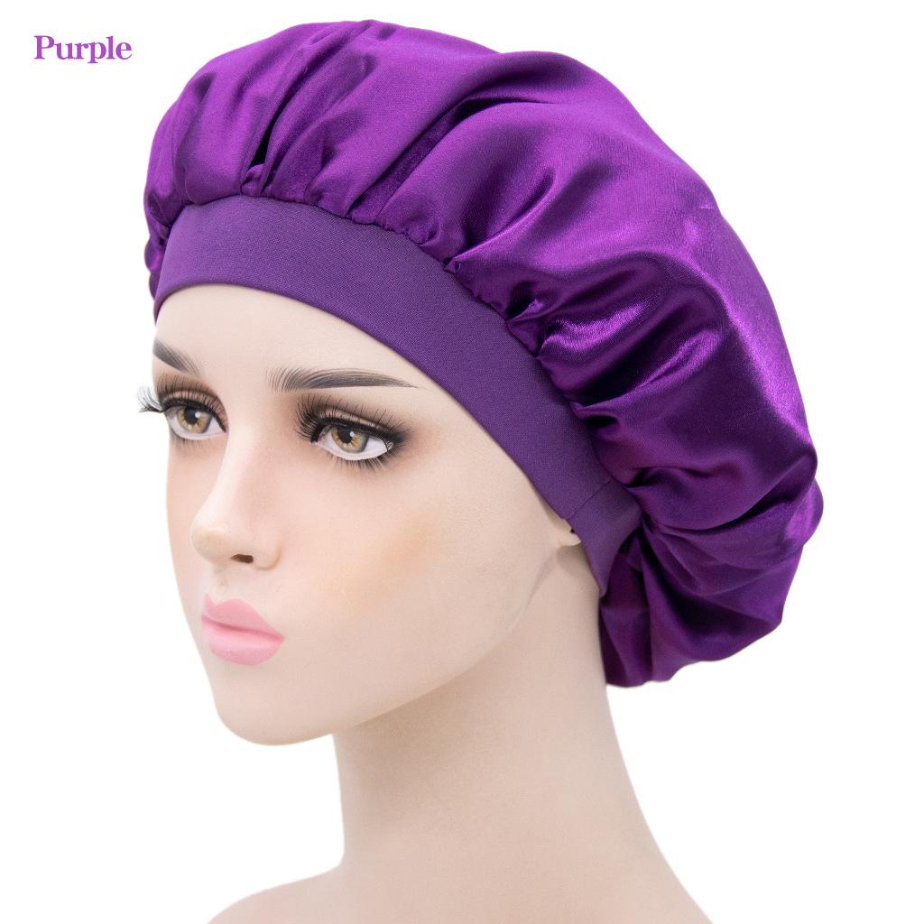 Cover Fashion Night Sleep Women Silk Bath Nightcap Hair Cap Shower Caps Sleeping Hat Satin Bonnet