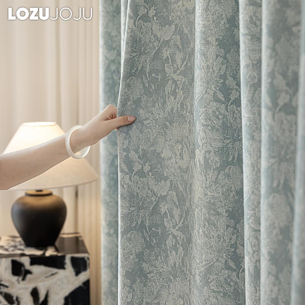 1PC LOZUJOJU 70-80% Shading Degree Jacquard Shading Texture Curtain Lace Curtain for Bedroom Living Room Window Decoration Home Decor