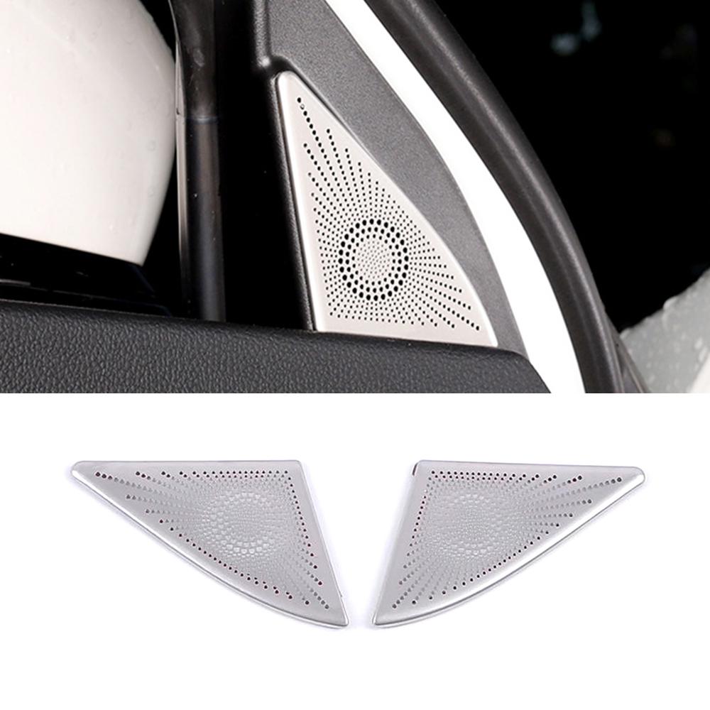 For Haval H6 3rd Gen 2022 Window Triangle Pillar Audio Sound Speaker Panel Cover Interior Accessory Stainless Steel