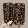 Ручной ремешок с леопардовым принтом подходит для чехла мобильного телефона iphone17pro Apple 15 противоударный 14 женский 16promax новая модель x