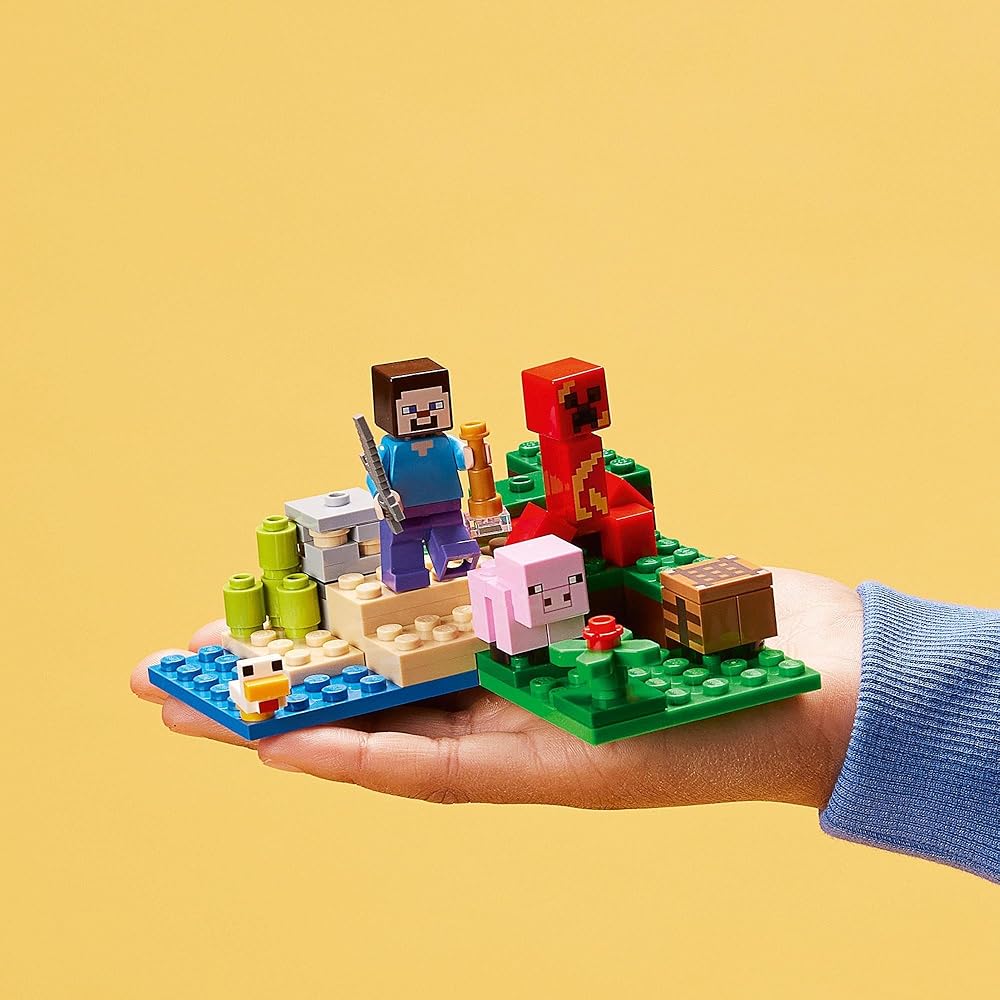 Конструктор LEGO Minecraft Встреча с Крипером Набор 21177 Строительные блоки Игрушка для детей от 7 лет