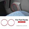Door Speaker Ring Trim Real Soft Carbon Fiber Sticker for Fiat Panda 2003 2004 2005 2006 2007 2008 2009 2010 2011 LHD RHD