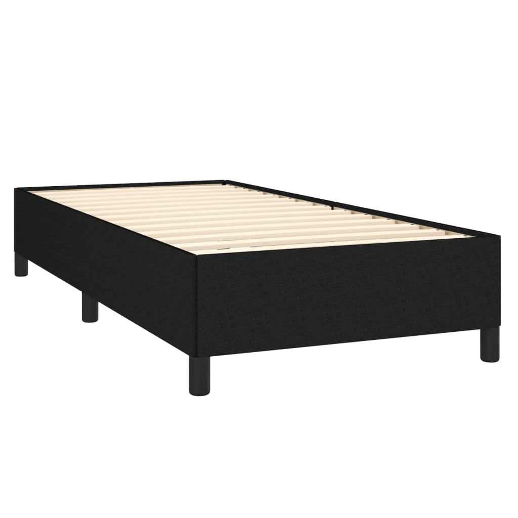 Bed Frame without Mattress Black 80 x 200 cm Fabric