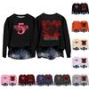 Women's Casual Round Neck Long Sleeve Valentine's Day Printed Pullover Top