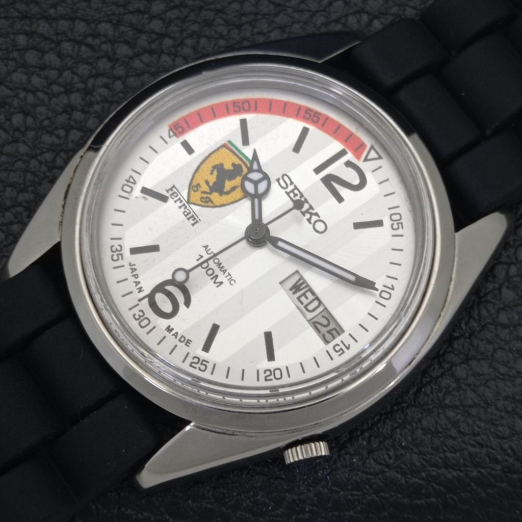 ЯПОНИЯ ВИНТАЖНЫЕ МУЖСКИЕ АВТОМАТИЧЕСКИЕ ЧАСЫ SEIKO 7009A ЦИФЕРБЛАТ FERRARI a700533-5 R203-a700533
