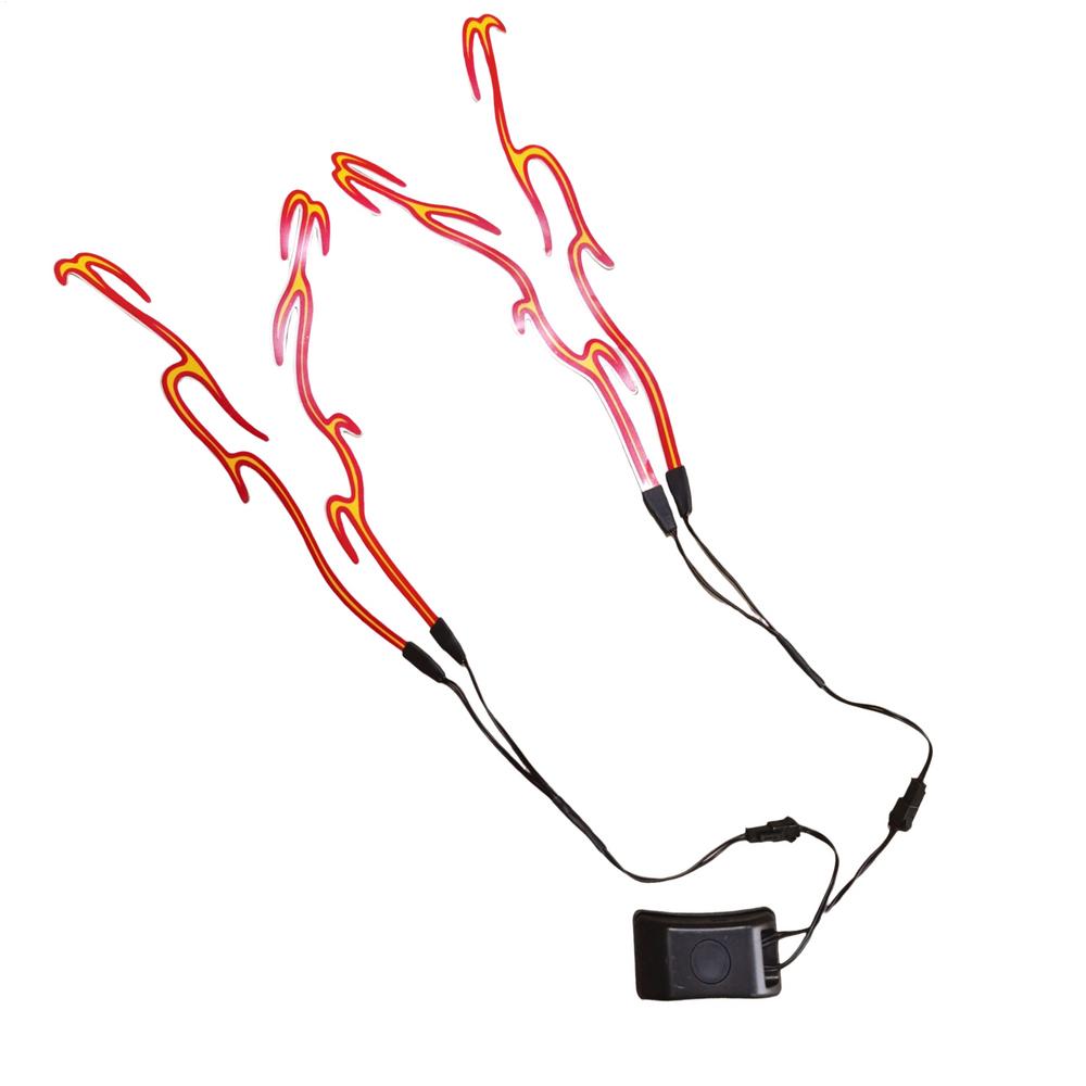 Bike Helmet Light Motorcycle Headlamp Two-Color Flame Cycling Lighting Decorative Headlight For Outdoor Offroad Camping Travel