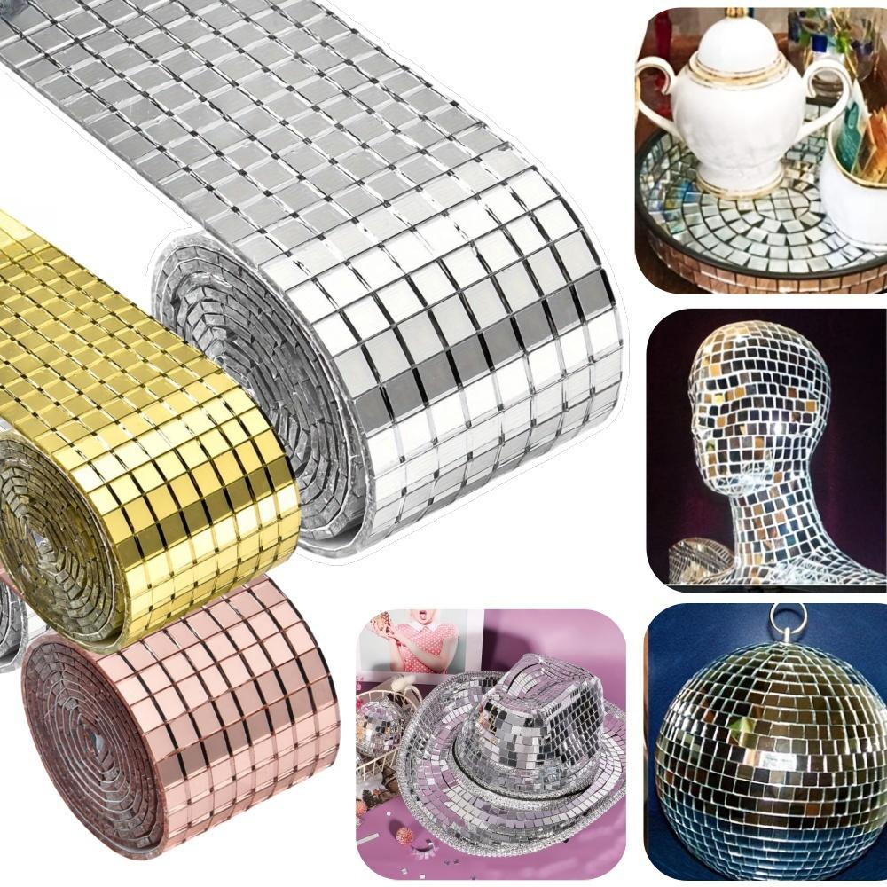 1/5 рулонов зеркальной мозаичной плитки самоклеящаяся блестящая крафтовая наклейка зеркальные стеклянные наклейки для диско-шара для DIY украшения для вечеринки набор ручной работы