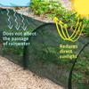 2-In-1 portable greenhouse protective device against sun exposure garden tunnel sunshade mesh cover 300 * 45 * 45cm 2-piece set green