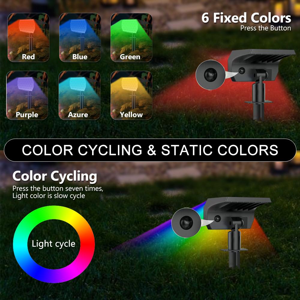 Садовые 74 светодиодных солнечных ландшафтных прожектора для улицы 37 светодиодных RGB на солнечной батарее настенный светильник водонепроницаемый для парадной двери заднего двора гаража