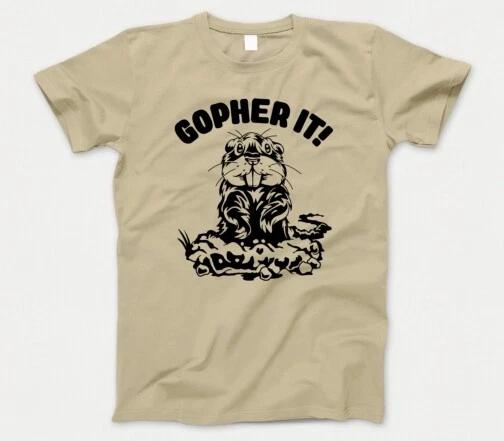 Футболка Gopher It 893 Смешная футболка с мемом Животное Бобр Бурундук Caddyshack Сурок