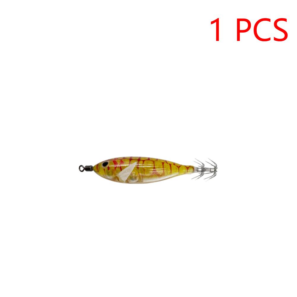 5,7 г/8 см Приманка для привлечения каракатицы Двойной крючок Реалистичный крючок для кальмара Рыболовные снасти Светящиеся джиг-крючки для кальмара Рыболовные аксессуары