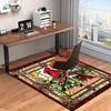 1PC Custom Name Glass Cardinal Theme Floor Mat Ideal for Living Room, Game Rooms, Office, Bedroom, Floor Mat Playful Design