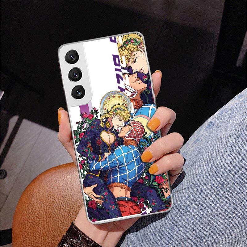 Чехол для телефона с аниме JoJo's Bizarre Adventure для Samsung Galaxy S24 S25 Edge S26 Ultra S23 S22 S21 Plus S20 FE + Персонализированная печать C