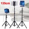 1Pc Floor Tablet Tripod Stand 4.7-12.9" Tablet Mount Stand 360° Rotation Black Tripod Stand Universale Height-adjustable IPhone