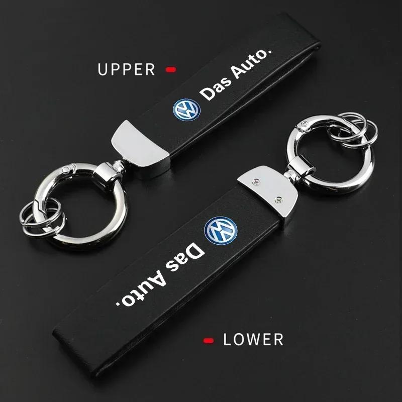 New For VW Volkswagen Golf Polo Passat Touran Jetta Fashion Suede Car Keychain Ring Vintage Leather Zinc Alloy Key Chain Ac
