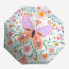 1pc Butterfly Floral Automatic Opening/Closing Folding Umbrella with 8 Ribs,Windproof Portable Sunshade Umbrella Holiday gift yy260401026