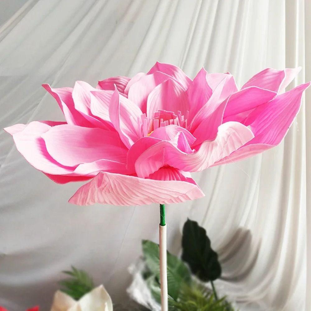 Fashion Simulation Lotus Flower Artificial Large Foam Fake Flowers New PE Giant Lotus Flower