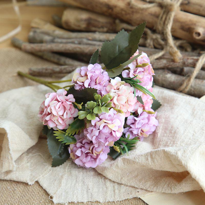 Ball Chrysanthemum Small Hand Flower Artificial Flower Party Tables Decorations Bouquet Real Looking Flower