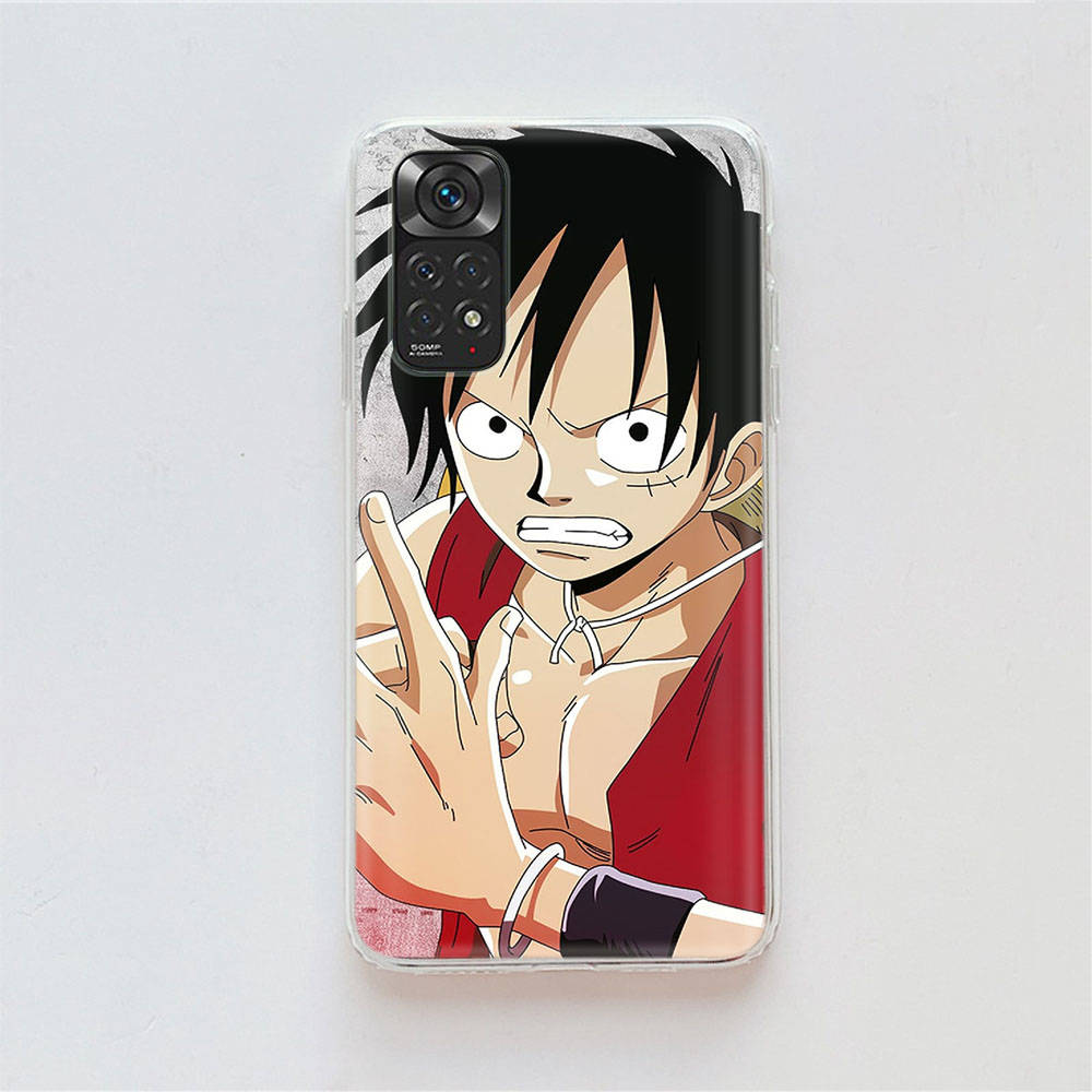 Чехол DT28 One Piece Luffy для Samsung A04 A14 A23 A34 A54 M23 M33 M52 M53 Realme 10 9 C30S C35 C55 VIVO Y02S Y21 Y33S Y51 X80 Pro Прозрачная крышка