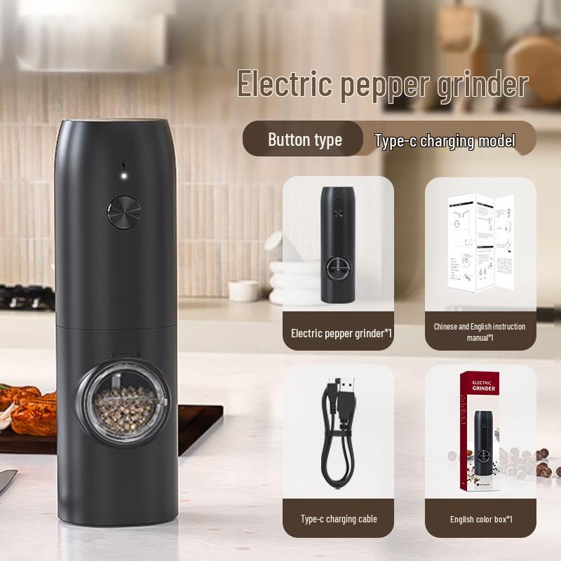 Gravity-Sensing Electric Pepper & Salt Grinder for Household Use