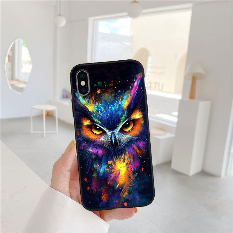 PP15 Мультяшная сова Мягкий чехол для телефона для OPPO A3 Pro A72 A74 A76 A77 A77S A78 A79 A94 A95 A18 A40M A58