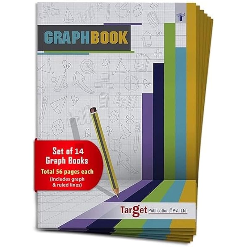 Target Publications Woodsnipe Graph Paper Books For School | Graph Books A4 Size With Brown Cover | 56 Pages | Graph She