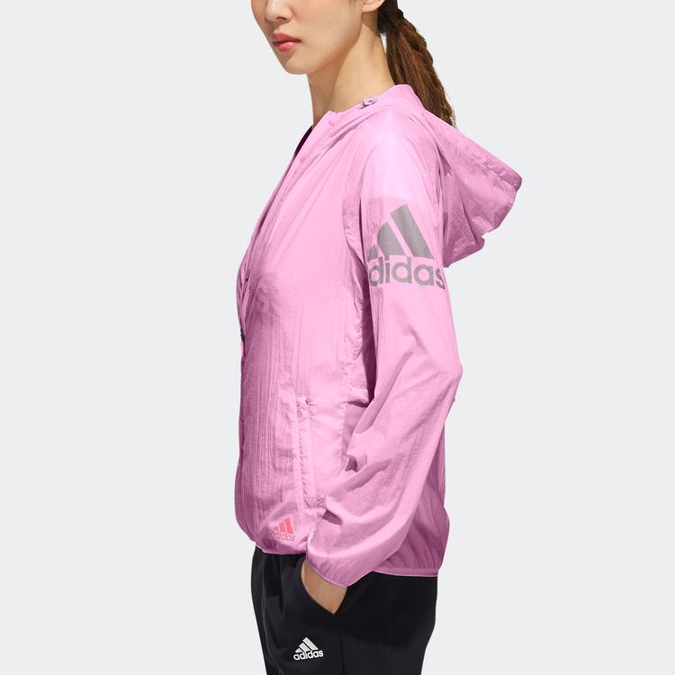 adidas Women's WB BOS Windbreaker Jacket Pink FJ1110
