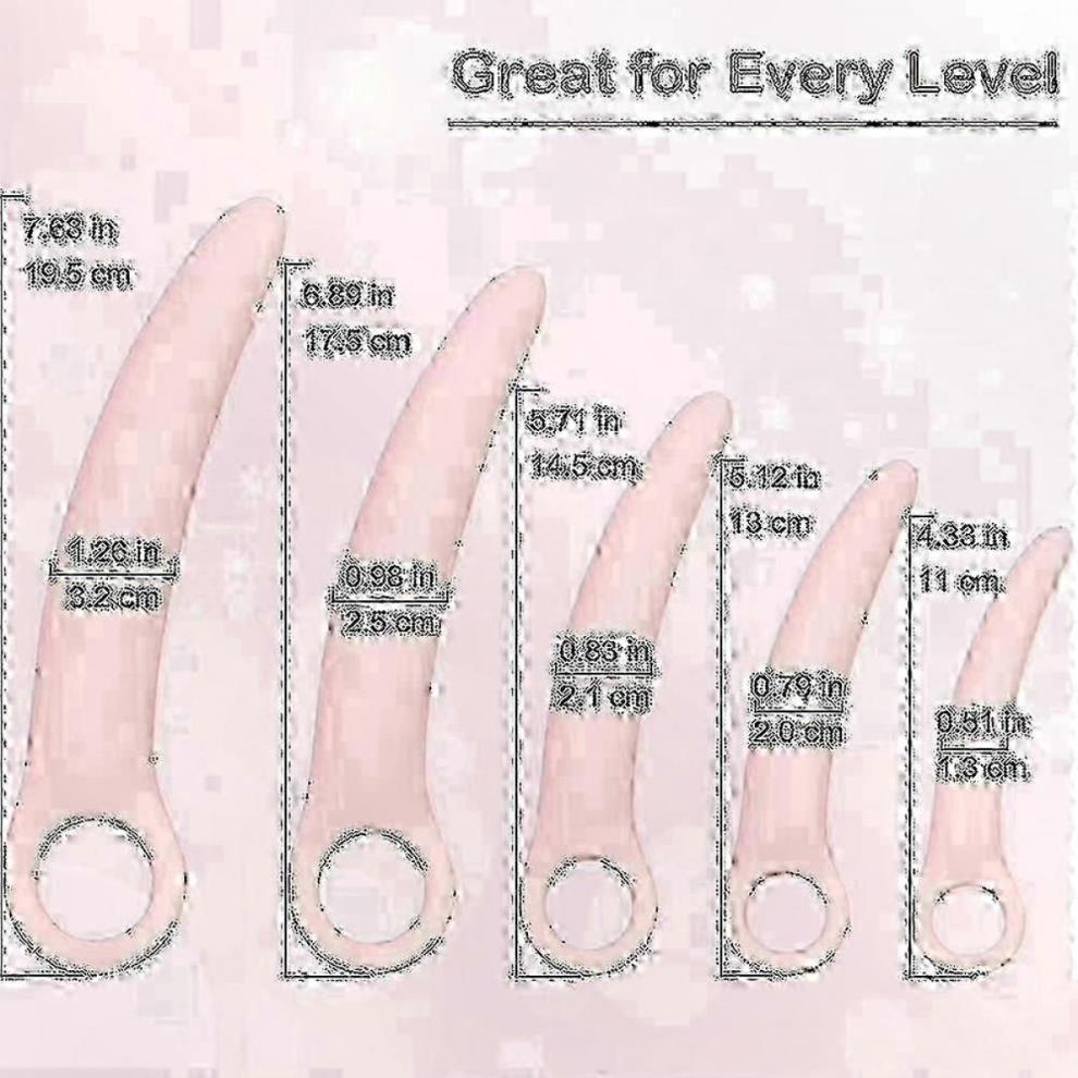 5-Pack Silicone Dilator Set for Pelvic Floor Muscle Training & Women's Wellness Support