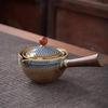 Вращающийся на 360 градусов чайник и заварник керамическая чашка для чая пуэр фарфоровая китайская чашка гунфу цветы изысканная форма