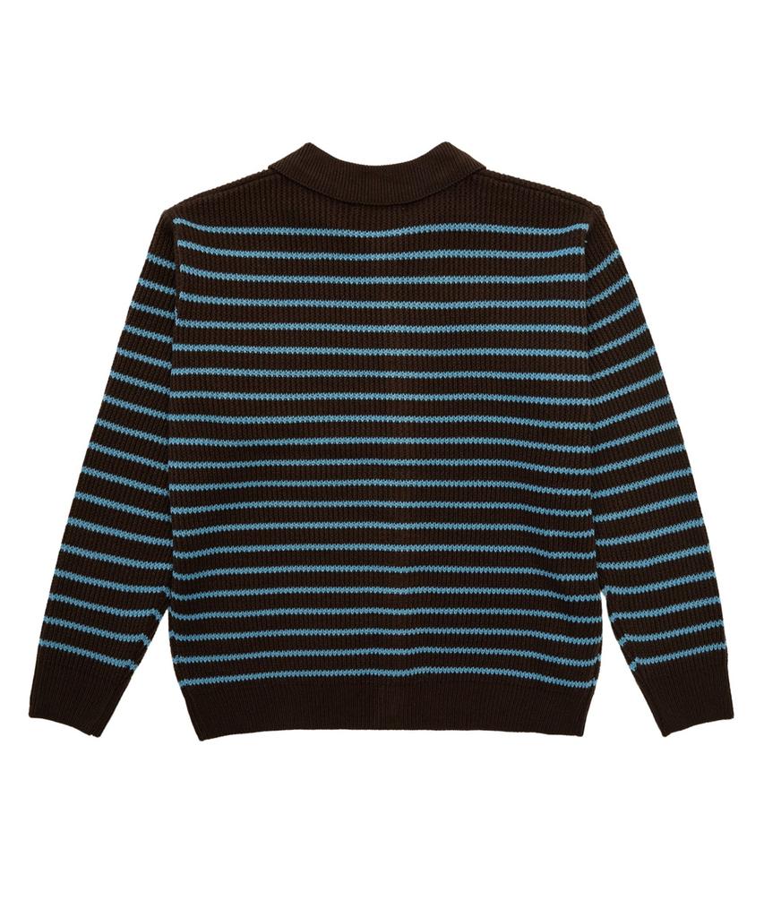 Mucent Tour Stripe Collar Knit Cardigan (Unisex)
