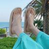 Korean Version of The Transparent Flip-flops Female Summer Solid Color Cool Fashion Casual Ins Flip-flops Outside Wear Beach Shoes