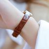 Watches For Women Elegant Vintage Rectangle Ladies Watch With Brown Small Leather Fashion Golden Quartz Women's Wristwatch