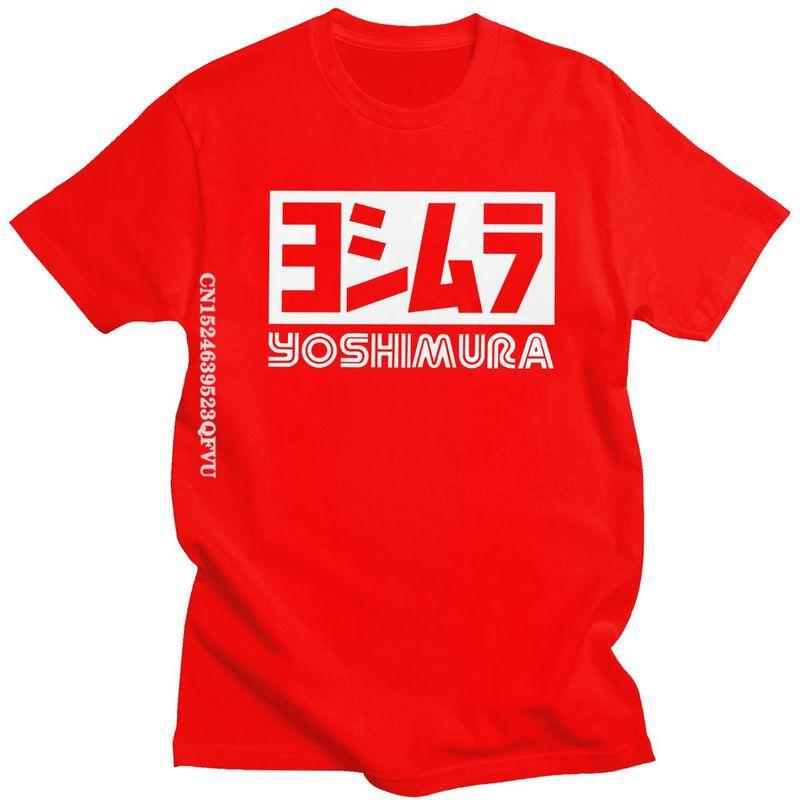 Мужская футболка Japan Yoshimura Хлопковые футболки для мужчин Классическая футболка с принтом Тюнинг Гонки Автомобильные футболки Свободный крой Одежда