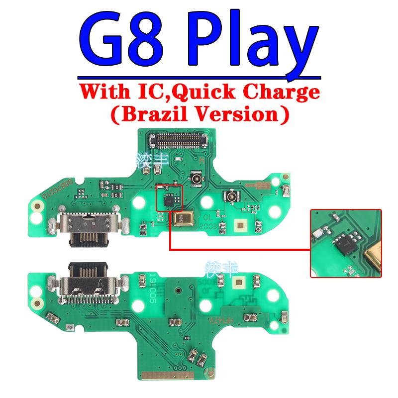 Usb Dock Charger Connector for Motorola Moto G6 G7 G8 Power Plus Play Lite Us Brazil Version Charging Board Module Flex Ports