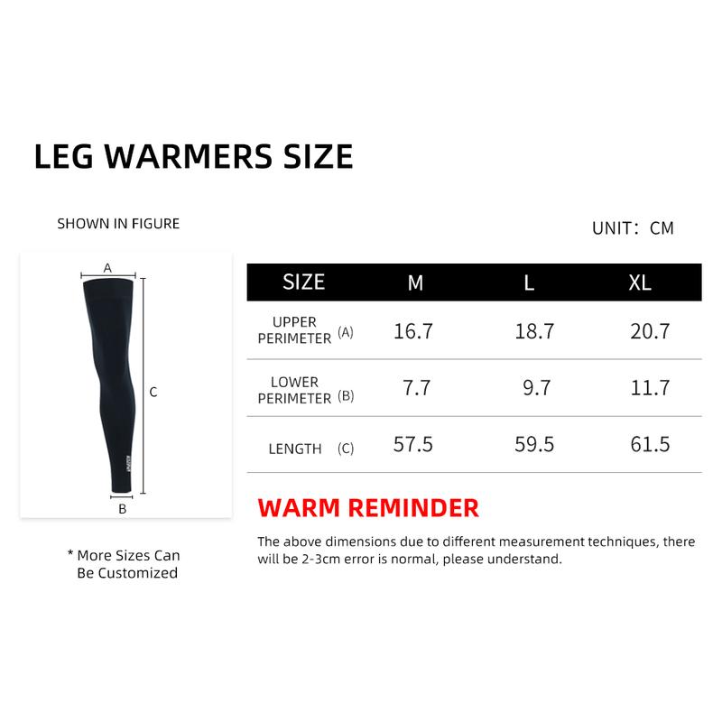 HISERW Cycling Cycling Warm Winter Keep Warm Cycling Leg Warmers Outdoor Sports Running Thermal Fleece Non-Slip Bicycle Warmers