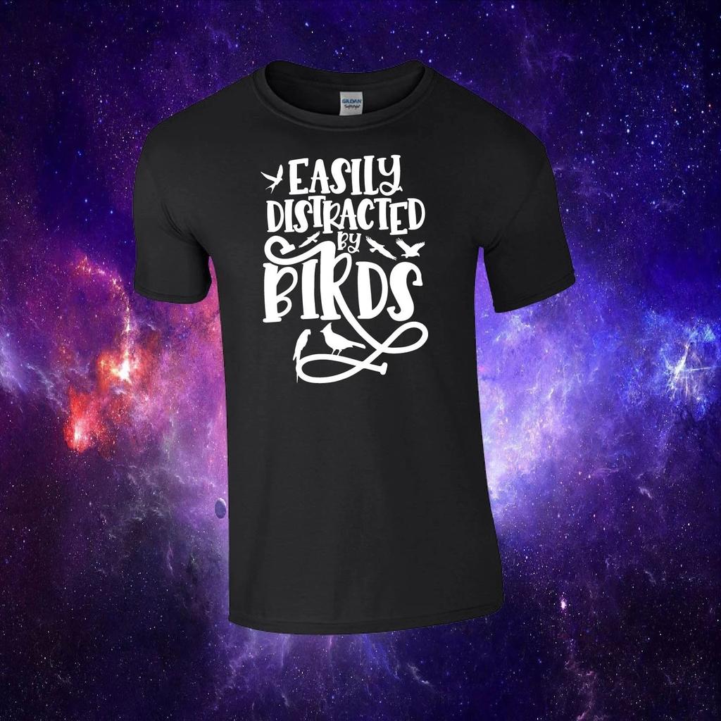 Easily Distracted By Birds Bird Watching Inspired Adults/Kids Unisex Top T-shirt