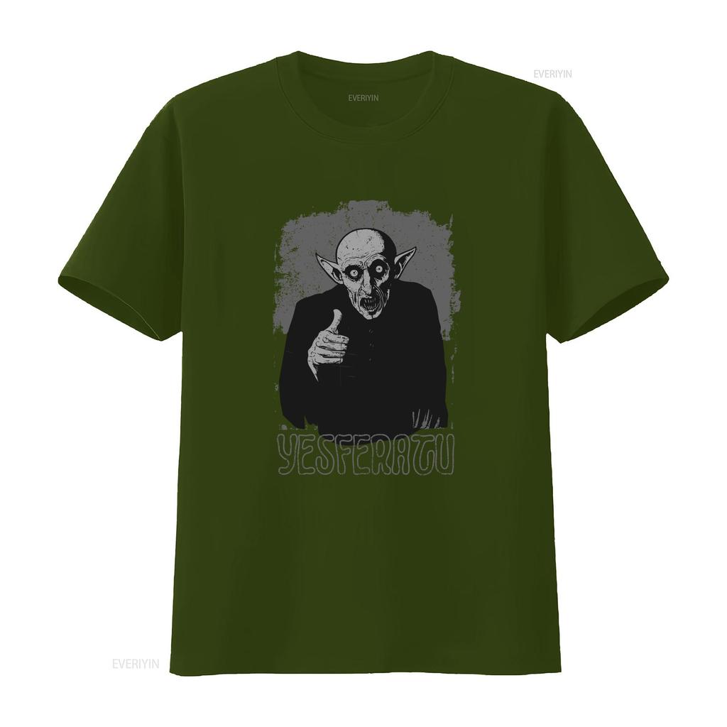 Футболка Yesferatu Nosferatu Смешной Дизайн Дракула Вампир Идеально для Хэллоуина с Юмором винтажный Стирка Мягкий Дышащий уличная одежда