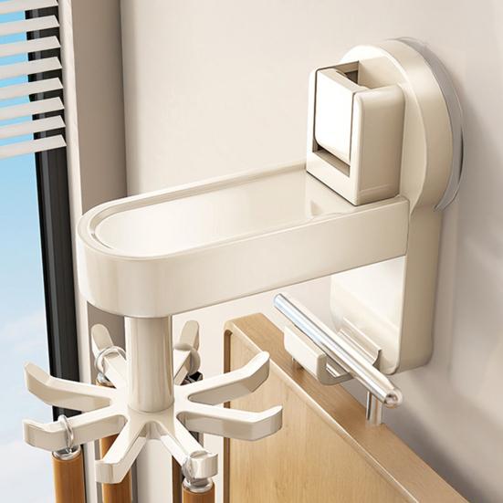 Присоска держатель для посуды прочный несущий простой монтаж настенный кухонный вращающийся на 360 градусов