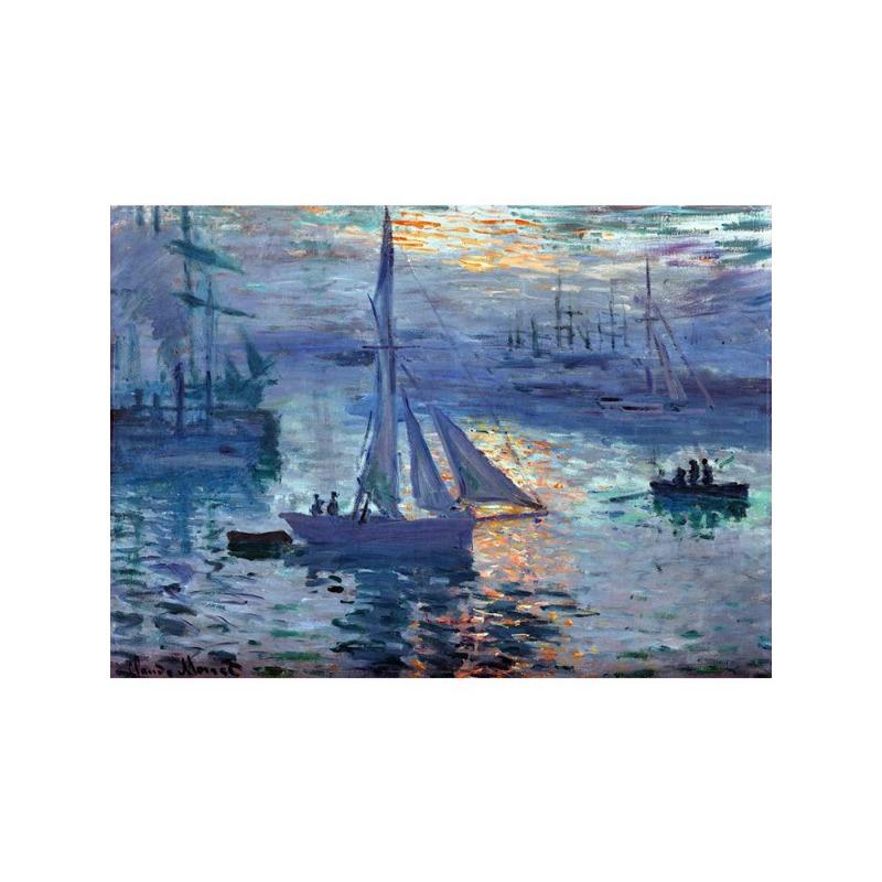 Выставка Клода Моне, художественные плакаты, холст, масляная живопись, сад, лодка, озеро, пейзаж, природный ландшафт, настенная живопись