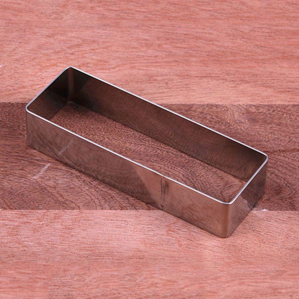 Прямоугольное кольцо из нержавеющей стали для выпечки мусса, формочки для печенья