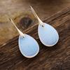 Luxury New Simple High Quality Natural Stone Crystal Amethyst Pendant Earrings Earrings European and American Popular Jewelry Jewelry