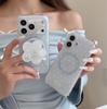 Магнитный чехол-подставка с цветочным узором в корейском стиле для Apple 17Pro Max, 16Pro, 15Pro.