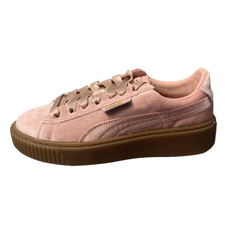 Puma Замшевые Платформы Розовые Скейтборд-Ботинки Розовые Женские 366721-02
