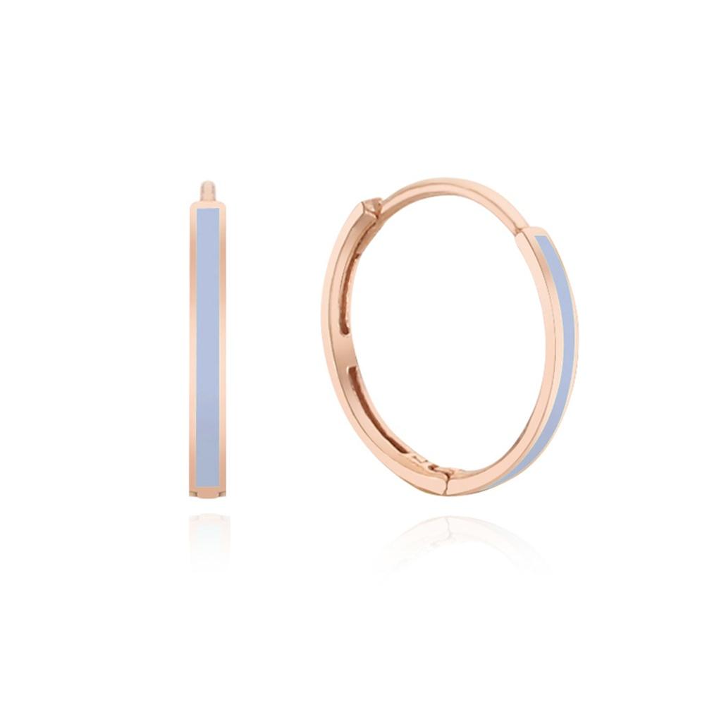 LLOYD Эпоксидные Лавандовые Серьги 11 мм One-Touch 14 карат Золото LOFL4063G